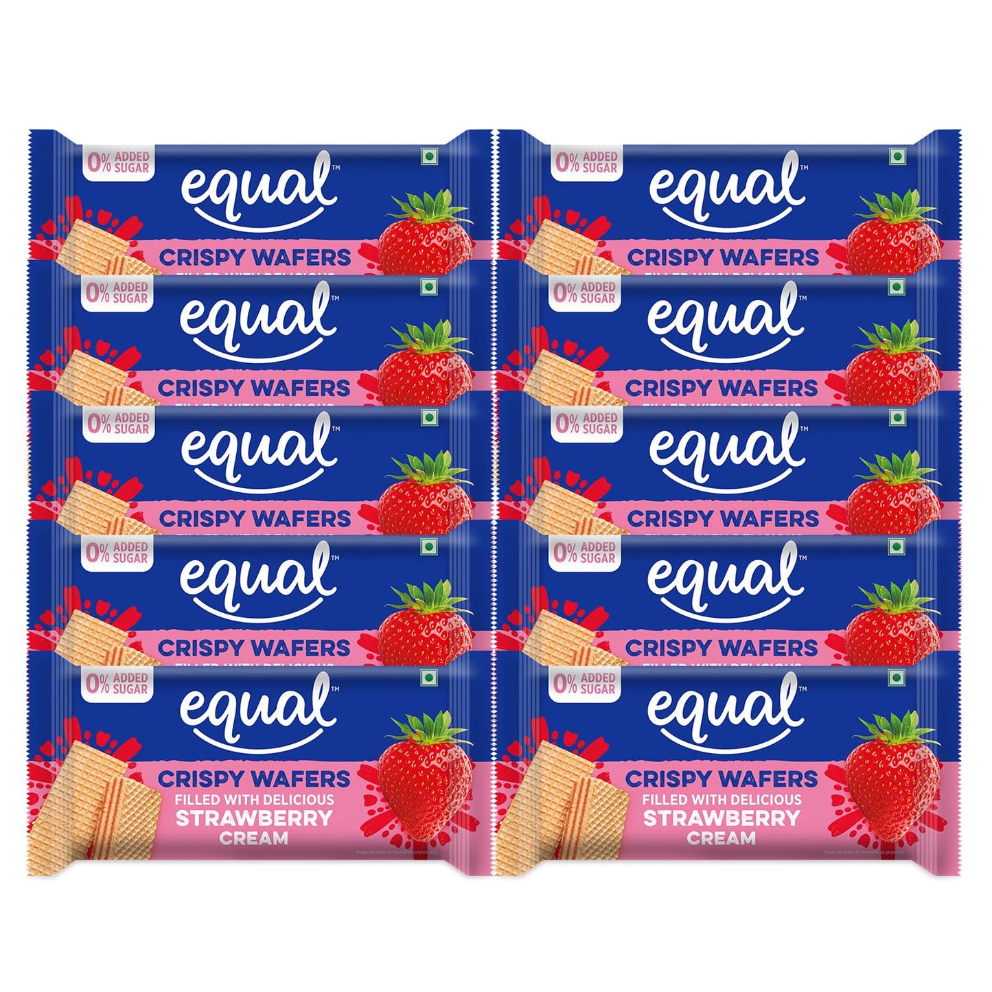 Strawberry Zero Added Sugar Wafer Bars (60 gm)