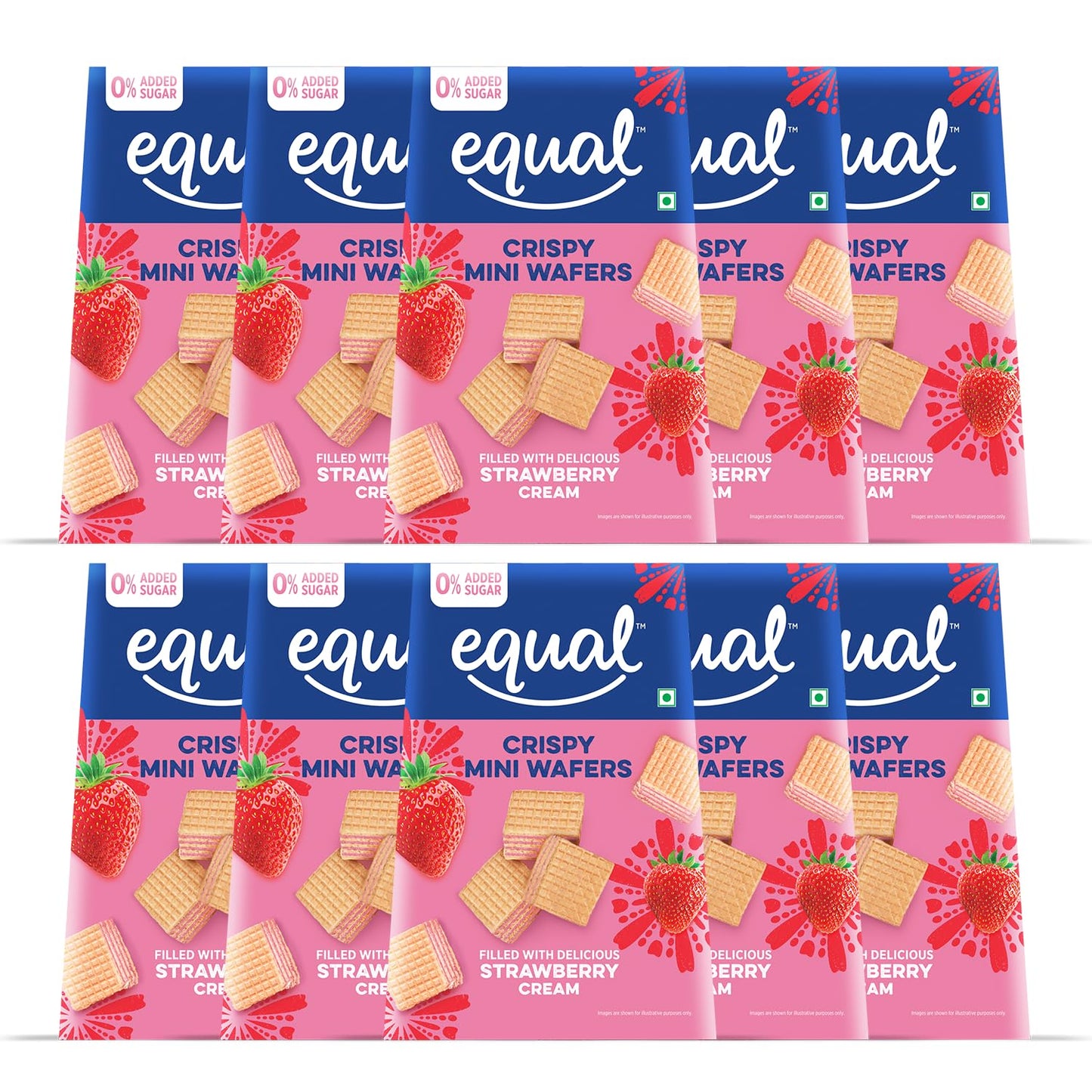 Strawberry Zero Added Sugar Wafer Cubes (100 gm)