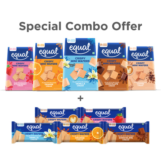 Combo of Assorted Wafer Bars & Assorted Wafer Cubes | Perfect for Health-Conscious Snacking