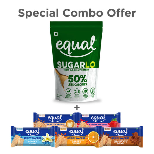 Combo of Assorted Wafer Bars & SugarLo | Stevia Blended Sweetness & Guilt-Free Treats
