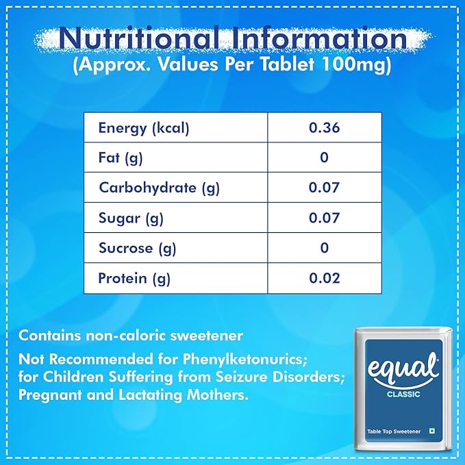 Sweetener with Equal Classic Zero Calorie #NOASPARTAME | 300 Tablets