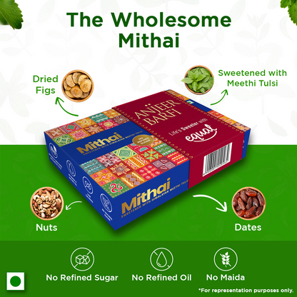 Anjeer Barfi Sugar-Free Sweets Box (250g)