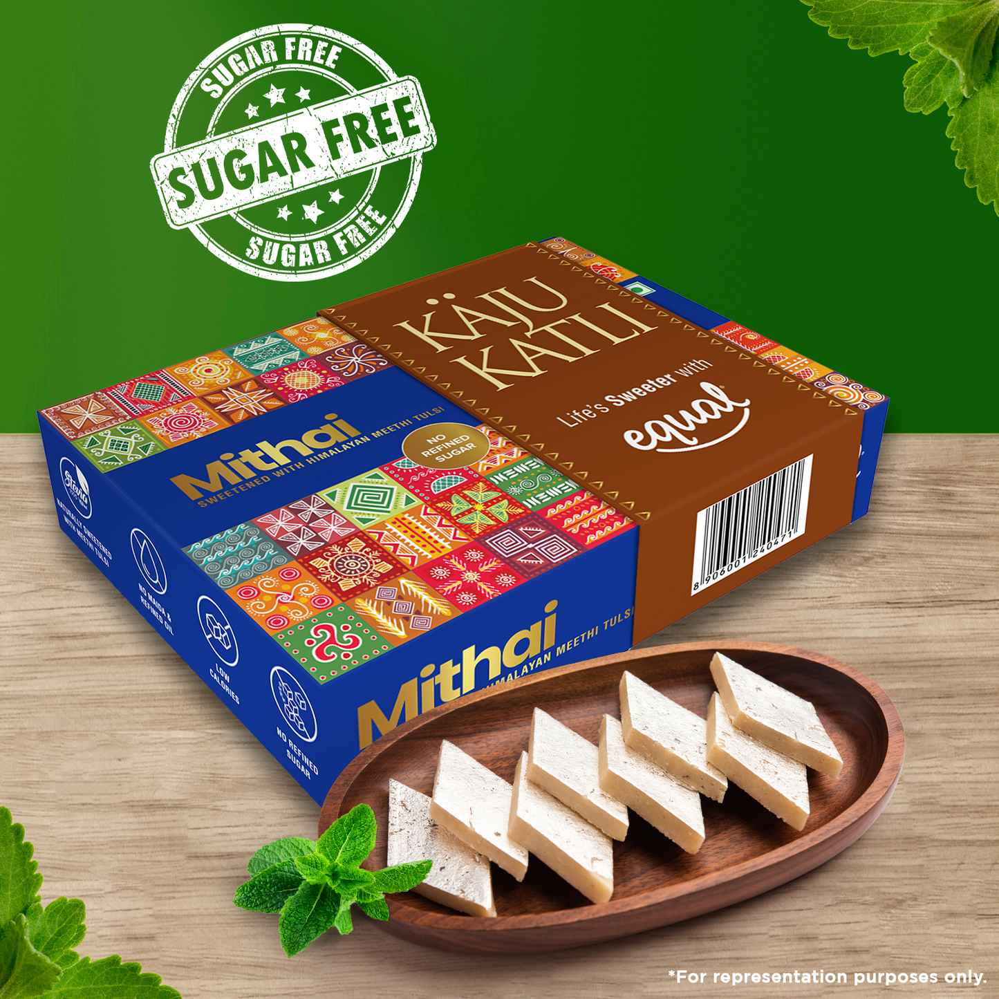 Kaju Katli Sugar-Free Sweets Box (250g)